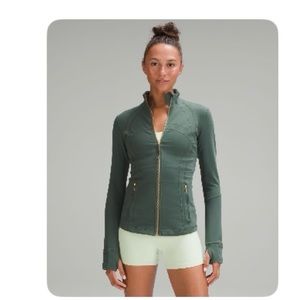 Lululemon define jacket luon in dark forest/gold